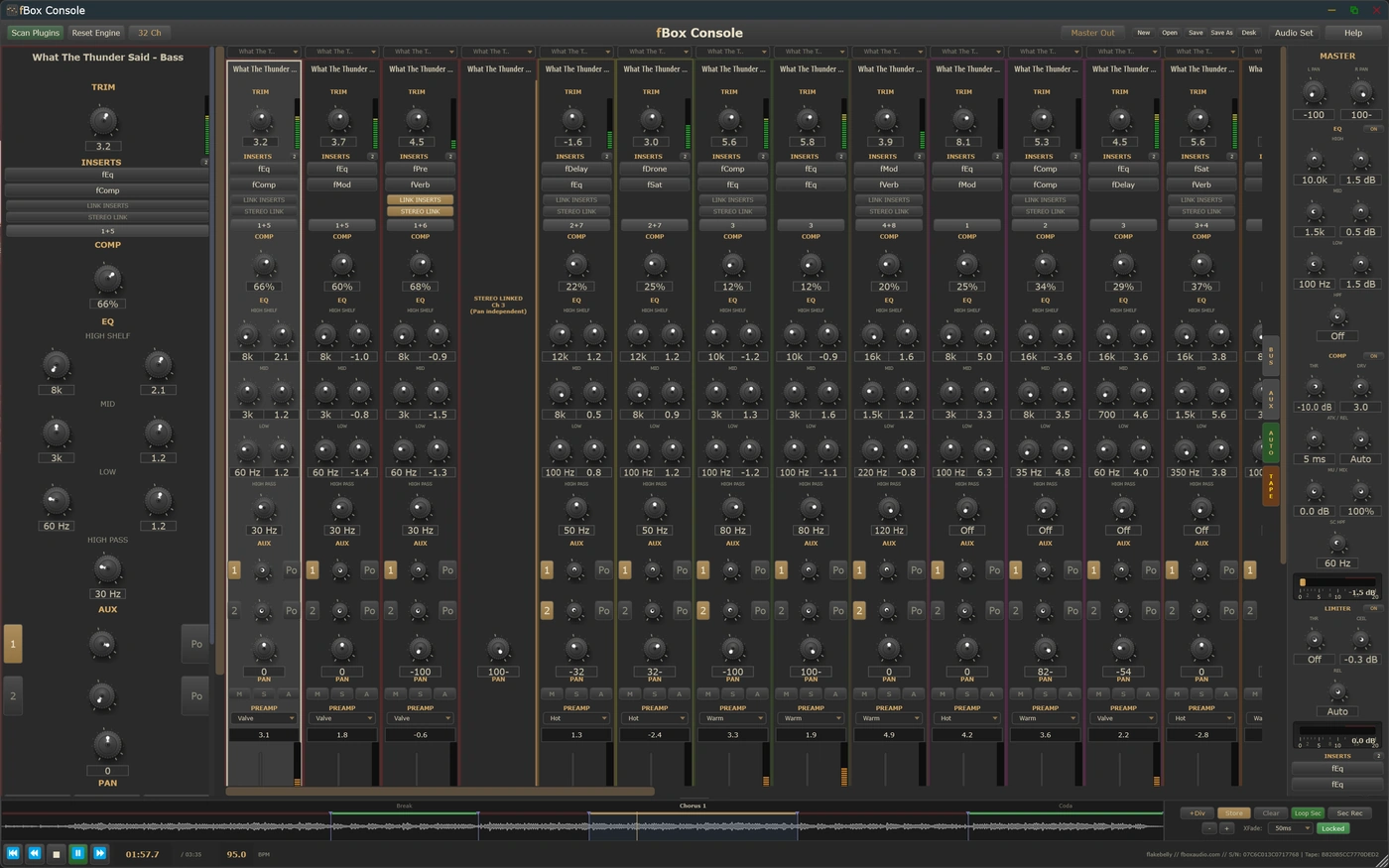 fBox Console Standalone - full session view