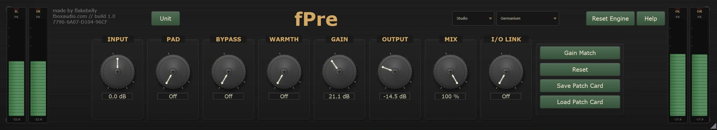 fPre - Germanium mode