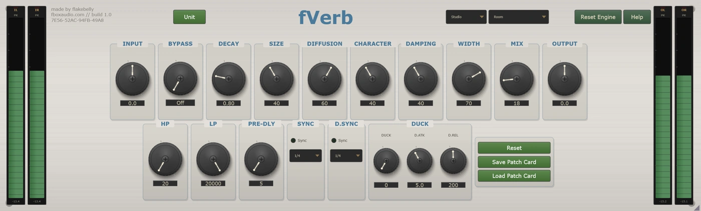 fVerb - Room mode